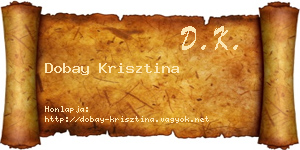 Dobay Krisztina névjegykártya