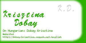 krisztina dobay business card